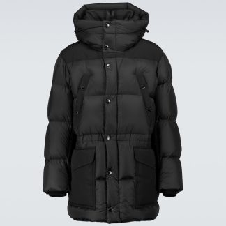 Billigdesigner Burberry Gesteppte Pufferjacke in Schwarz