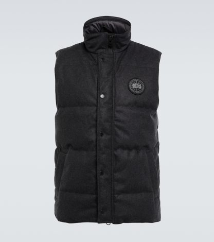 Billigdesigner Canada Goose Garson Weste aus einer Wollmischung