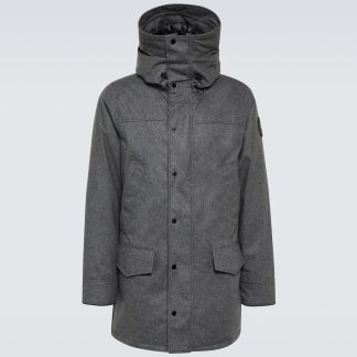 Billigdesigner Canada Goose Langford Parka aus einer Wollmischung in Grau