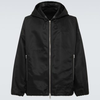 Billigdesigner Gucci Logo-Twill-Blouson in Schwarz