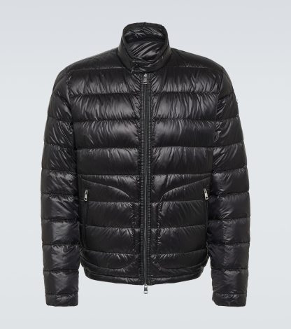 Billigdesigner Moncler Acorus gesteppte Daunenjacke in Schwarz