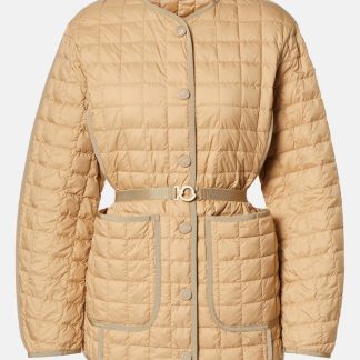 Billigdesigner Moncler Alleuze gesteppte Daunenjacke in Beige