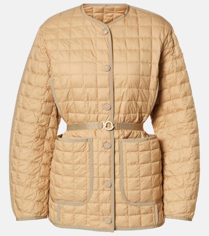 Billigdesigner Moncler Alleuze gesteppte Daunenjacke in Beige