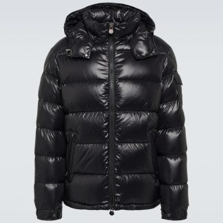 Billigdesigner Moncler Moncler Maya Daunenjacke in Schwarz