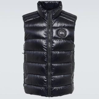 Großhandelsdesigner Canada Goose Black Label Crofton Daunenweste in Schwarz