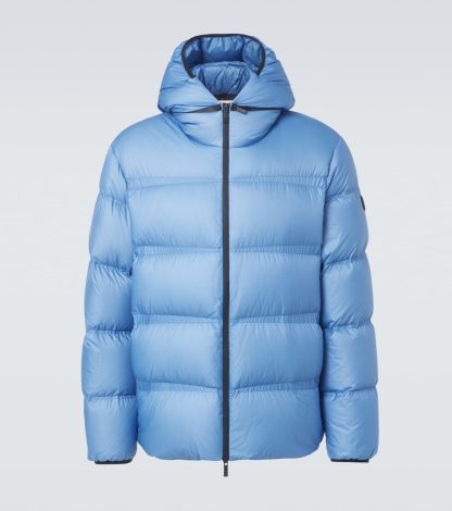 Großhandelsdesigner Moncler Daunenjacke in Blau