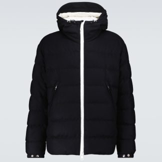 Großhandelsdesigner Moncler Vabb Woll- und Daunenjacke in Blau