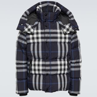 Hochwertiger Designer Burberry Burberry Check Daunenjacke in mehrfarbig