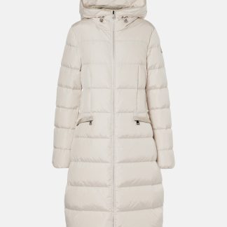 Hochwertiger Designer Moncler Avocette Daunenmantel in Weiß