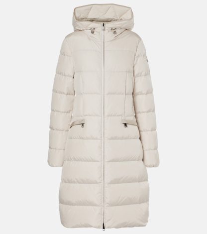 Hochwertiger Designer Moncler Avocette Daunenmantel in Weiß