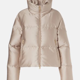 Hochwertiger Designer Moncler Bonnelles gesteppte Daunenjacke in Beige