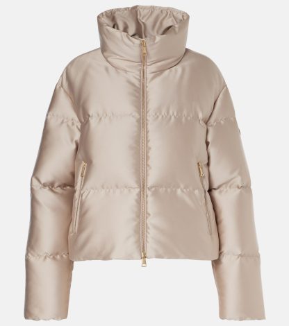 Hochwertiger Designer Moncler Bonnelles gesteppte Daunenjacke in Beige