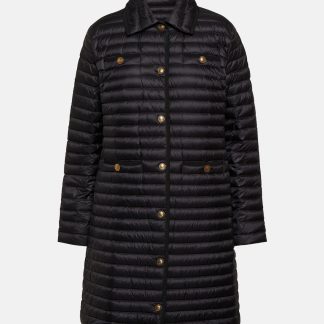 Hochwertiger Designer Moncler Calipso Daunenmantel in Schwarz