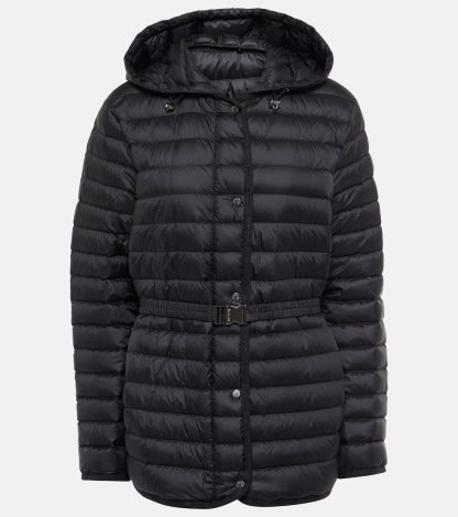 Hochwertiger Designer Moncler Oredon gesteppte Daunenjacke in Schwarz