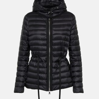 Hochwertiger Designer Moncler Raie gesteppte Daunenjacke in Schwarz