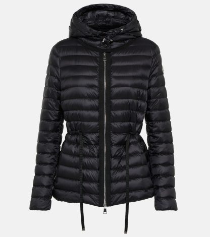 Hochwertiger Designer Moncler Raie gesteppte Daunenjacke in Schwarz