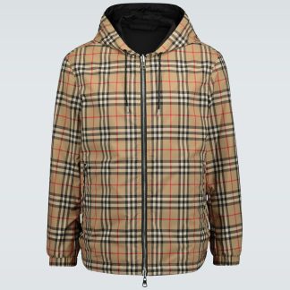 Hochwertiger Luxus Burberry Beidseitig tragbare Burberry Check Jacke in mehrfarbig