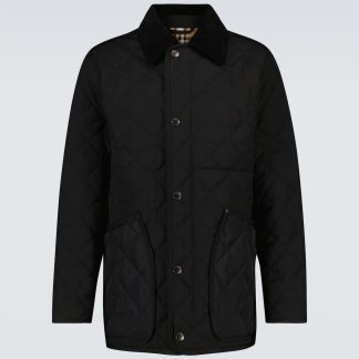 Hochwertiger Luxus Burberry Steppjacke in Schwarz