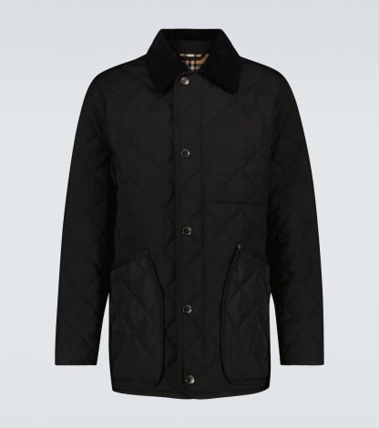 Hochwertiger Luxus Burberry Steppjacke in Schwarz