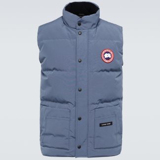 Hochwertiger Luxus Canada Goose Freestyle Daunenweste in Blau