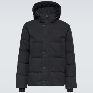 Hochwertiger Luxus Canada Goose Wyndham Daunenparka in Schwarz