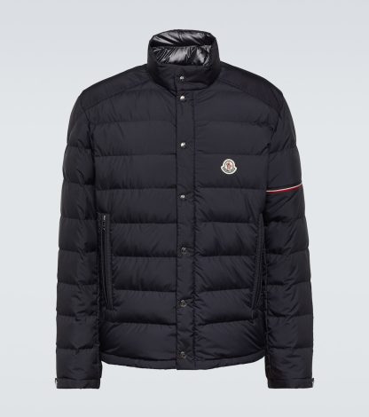 Hochwertiger Luxus Moncler Colomb gesteppte Daunenjacke in Blau