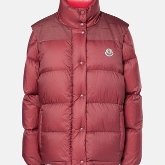 Hochwertiger Luxus Moncler Verone Daunenjacke in Burgunderrot