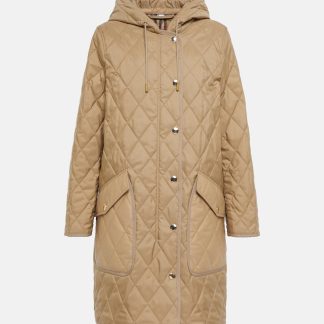 Luxus kaufen Burberry Gesteppter Parka in Beige