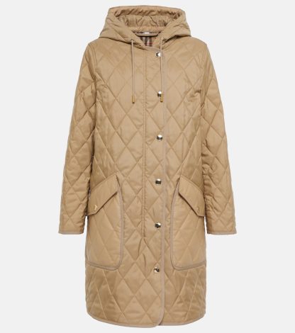 Luxus kaufen Burberry Gesteppter Parka in Beige