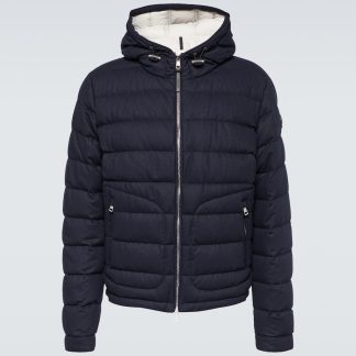 Luxus kaufen Moncler Redessau Daunenjacke in Blau