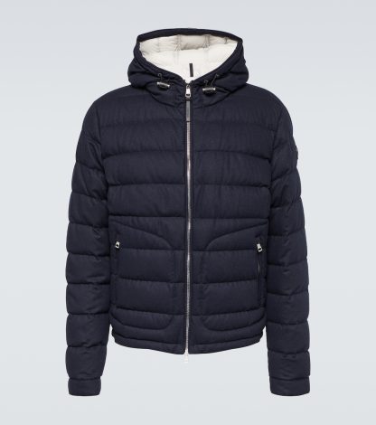 Luxus kaufen Moncler Redessau Daunenjacke in Blau