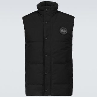 Mode-Luxus Canada Goose Black Label Garson Daunenweste in Schwarz