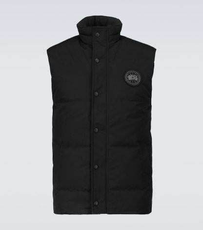 Mode-Luxus Canada Goose Black Label Garson Daunenweste in Schwarz