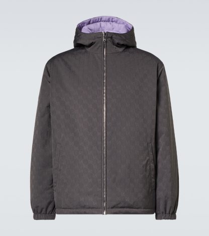 Mode-Luxus Gucci GG Canvas-Wendejacke in Grau