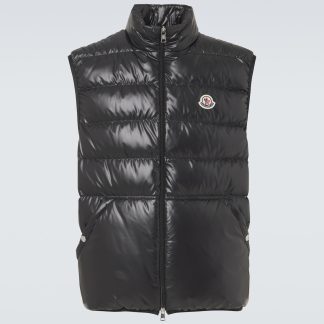 Mode-Luxus Moncler Aube Daunenweste in Schwarz