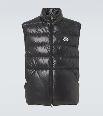 Mode-Luxus Moncler Aube Daunenweste in Schwarz