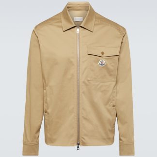 Mode-Luxus Moncler Blousonjacke aus Baumwolle in Braun