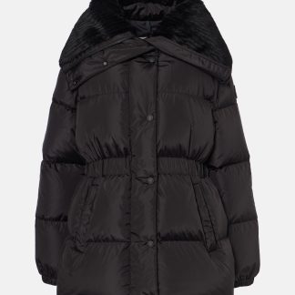 Mode-Luxus Moncler Brasseurs gesteppte Daunenjacke in Schwarz