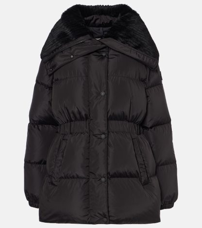 Mode-Luxus Moncler Brasseurs gesteppte Daunenjacke in Schwarz