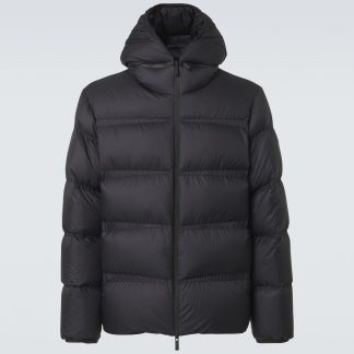 Mode-Luxus Moncler Masac gesteppte Daunenjacke in Schwarz