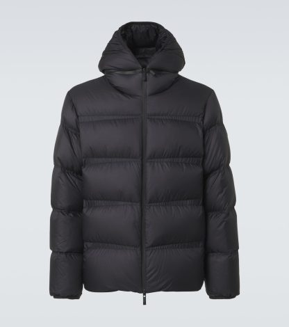 Mode-Luxus Moncler Masac gesteppte Daunenjacke in Schwarz