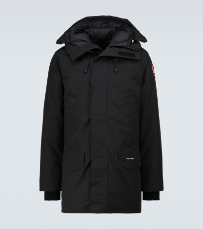 Modedesigner Canada Goose Langford Parka Jacke mit Kapuze in Schwarz