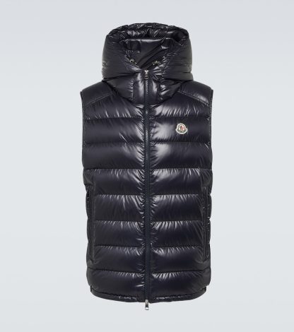 Modedesigner Moncler Barant Daunenweste in Blau