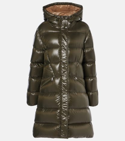 Modedesigner Moncler Bellevue Daunenmantel in Grün