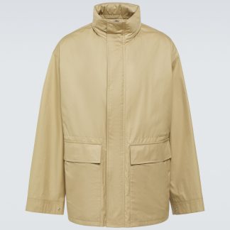 Replik-Designer Burberry EKD Jacke aus bestickter Baumwolle in Beige