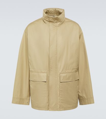 Replik-Designer Burberry EKD Jacke aus bestickter Baumwolle in Beige