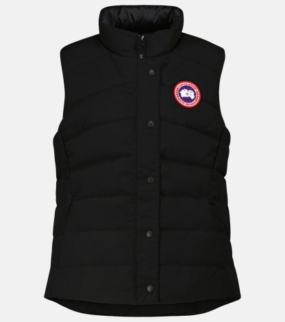 Replik-Designer Canada Goose Freestyle Daunenweste in Schwarz