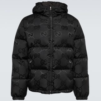 Replik-Designer Gucci Jumbo GG Daunenjacke in Schwarz