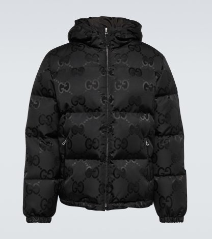 Replik-Designer Gucci Jumbo GG Daunenjacke in Schwarz