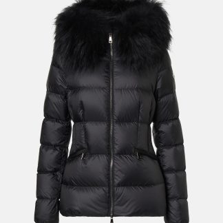 Replik-Designer Moncler Boed Daunenjacke mit Scherlingbesatz in Schwarz